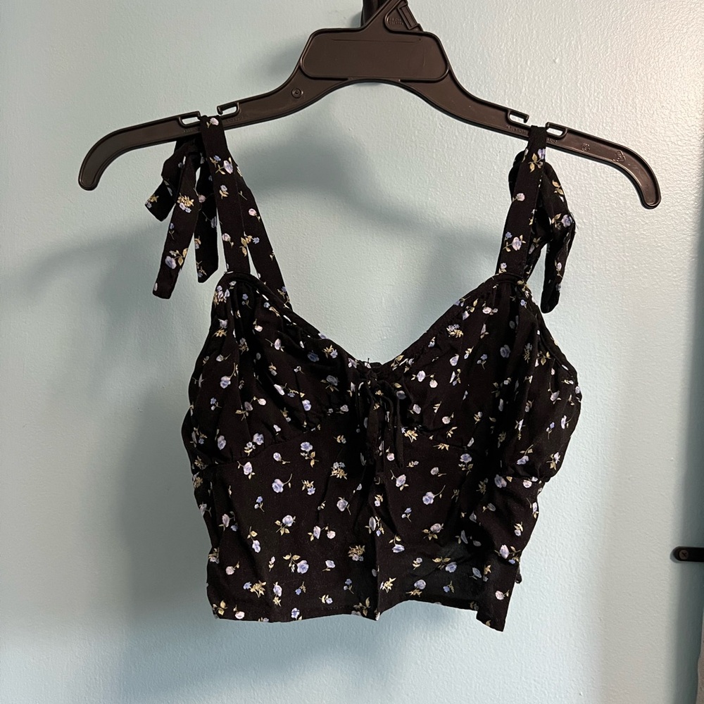 Floral Black Women's Top